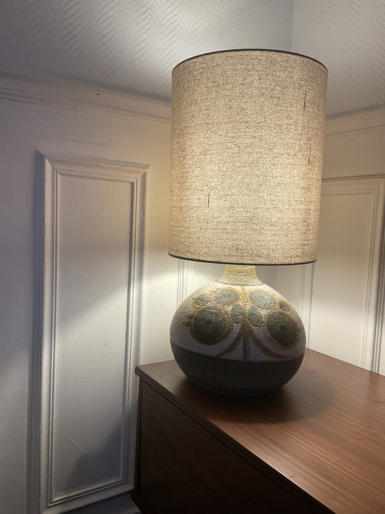 Danish Ceramic Lamp Søholm, Table lamps, Beige (photo 15 of 15)