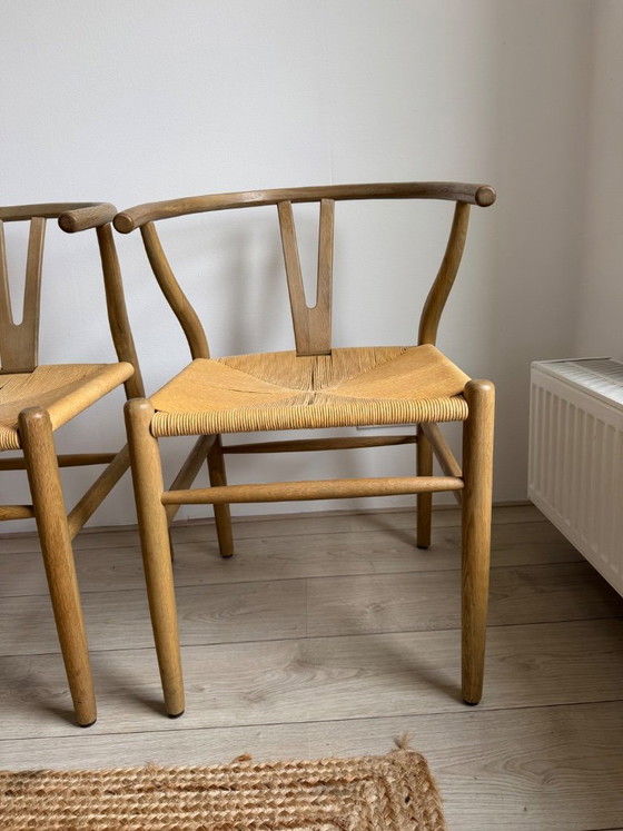 Set di 4 sedie da pranzo Wishbone – legno naturale – Loods 5 (photo 5 of 5)