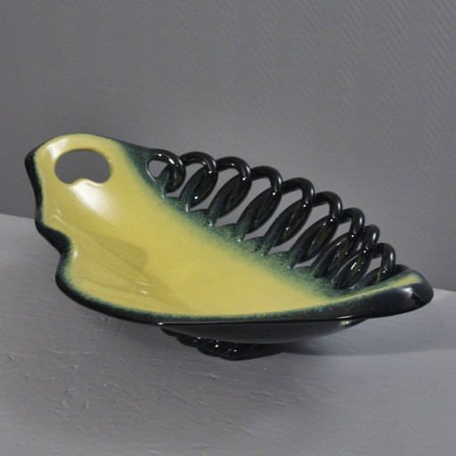 Grote aardewerken fruitschaal Ceramidi Marseille Frankrijk 1950