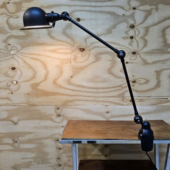 Vintage Jielde industrial adjustable factory lamp / work lamp / desk lamp (matte black), Table lamps, Metal (photo 2 of 15)