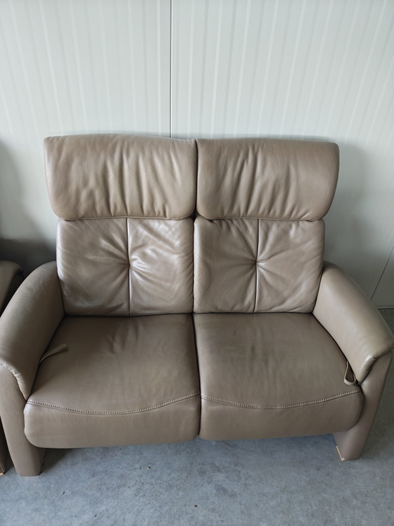 Image 1 of Himolla 4879 Leder Sessel Couch 2er+1er Sofa Gruppe 