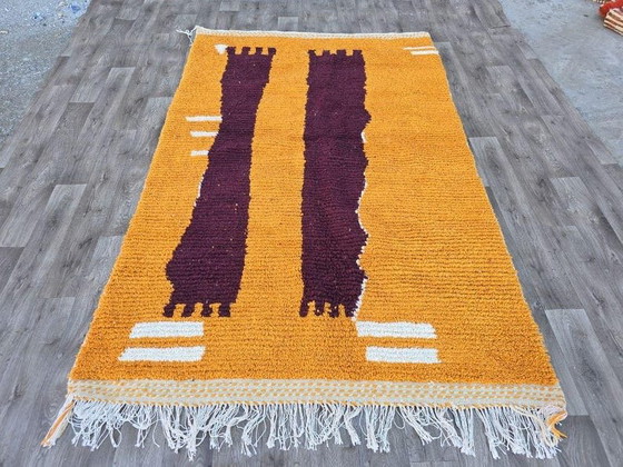 Image 1 of Traditioneel handgemaakt vloerkleed van puur wol met kleurrijke patronen, 150/250 cm