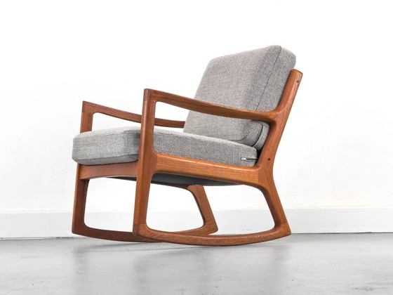 Senator Rocking Chair in Teak by Ole Wanscher for Cado, 1974, Wool, Mid Century Modern (photo 29 of 31)