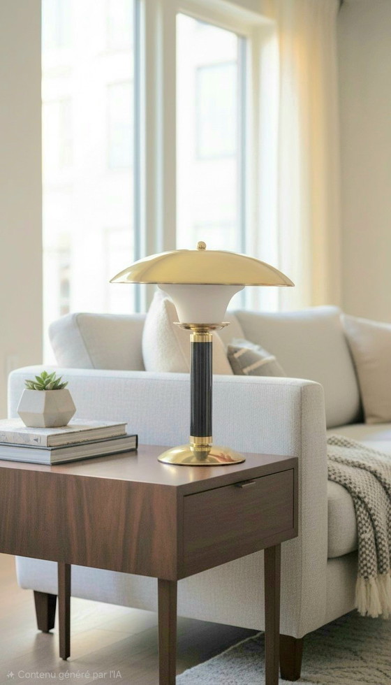 JUMO Grand Luxe Lamp - Brass And Plexiglas - 1960s – Table lamps, Metal (photo 6 of 15)