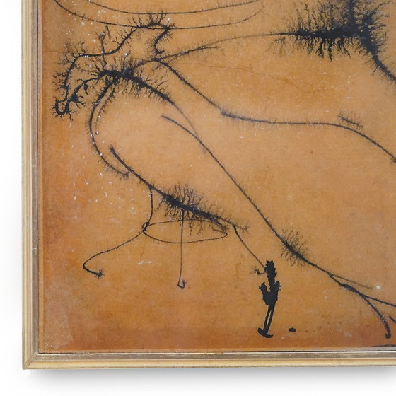 Image 1 of Giovanni Battista de Salvo, ink on masonite, 1950s