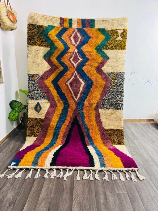 Authentischer marokkanischer Berberteppich, handgeknüpft, 250 cm x 150 cm – vloerkleden en tapijten, Wool