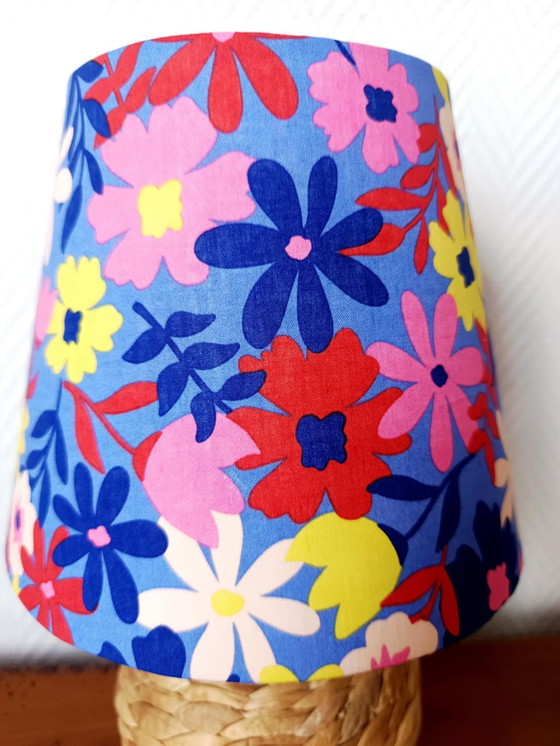 Image 1 of 2x Lampen aus Weide und Lampenschirme 1970 nach Maß