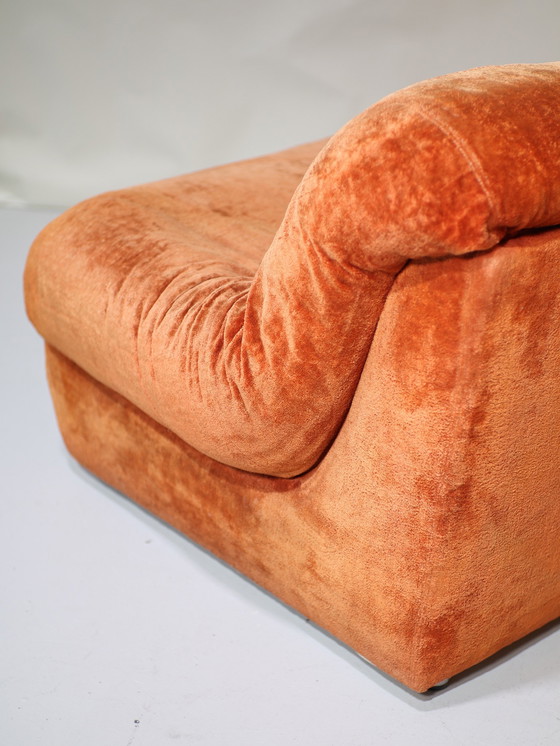 Image 1 of (2x) Italian Armchair Orange Vintage 1970s