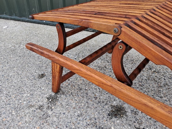 Image 1 of Barkers Traditionals teak lounger with Pandi mattress cushion