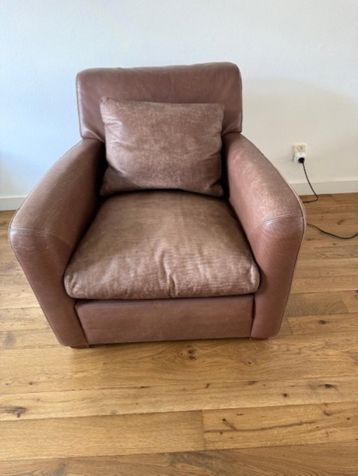 Poltrona Marconi Saddle in pelle