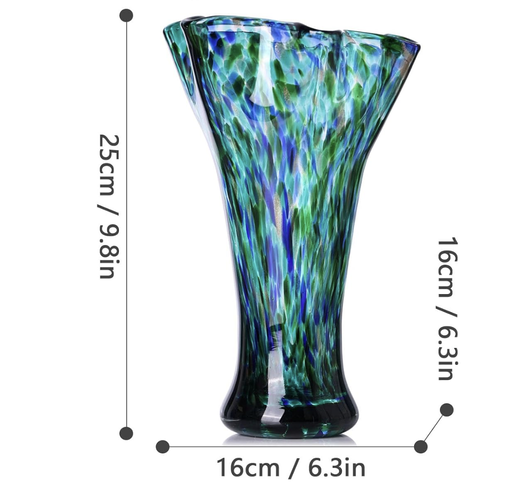 Vases En Verre Bleu Sarcelle En Verre Soufflé