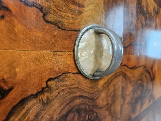 1940s Art Decò Milanese Sideboard in Briar Root and Mirror – Wood (photo 10 of 33)