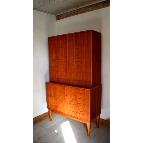 Image 1 of Vintage teak cabinet "Krus" by Yngve Ekström for Westbergs Möbler, Sweden 1962