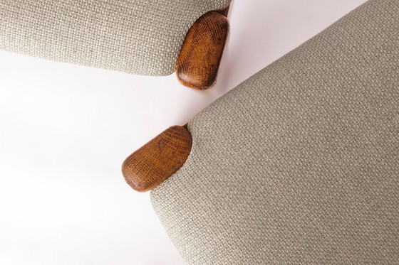 Image 1 of Set of 4 Vintage Oak Dining Chairs, 1960s Swedish Design by Alb Johansson & Söner, Hyssna