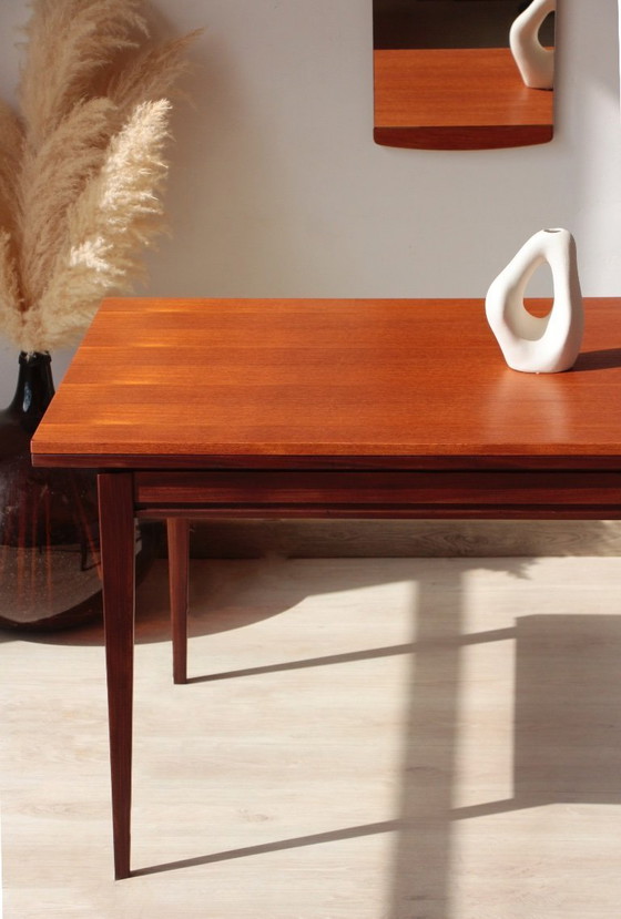 Image 1 of Vintage Teak & Afromosia Dining Table – Extendable Scandinavian Design