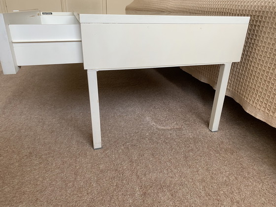 Image 1 of White Lacquered Nightstand From Interlubke With Drawer