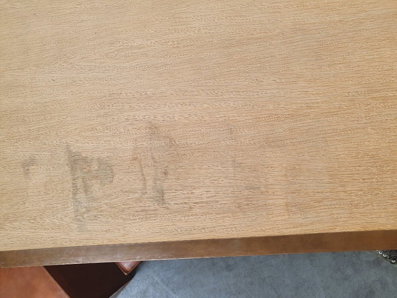 Image 1 of Oak Brass Vintage Design XL table custom made