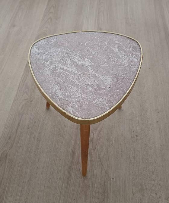 Vijftiger jaren bijzettafel – Metaal, Kunststof (photo 4 of 7)
