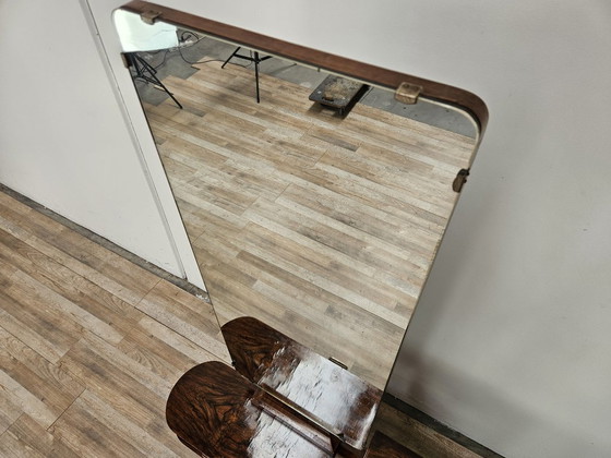 Art Déco kaptafel van notenhout met spiegel, Italiaans design, jaren 1940 – Consoles, Wood (photo 15 of 17)