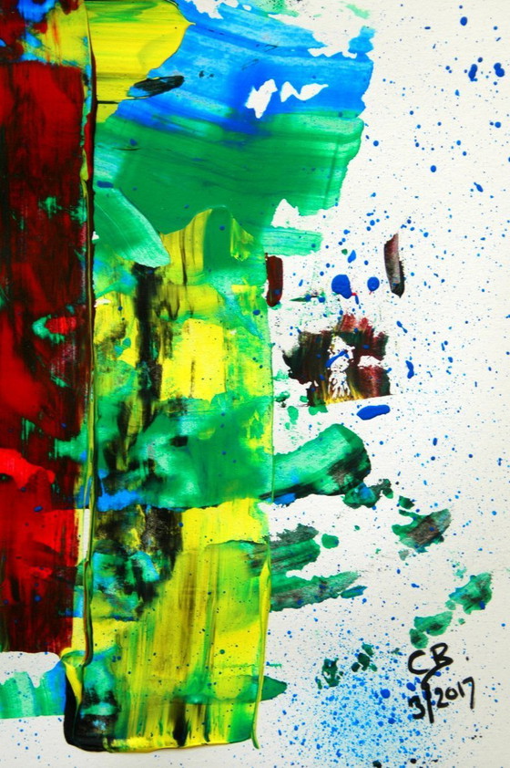 Image 1 of CB. Abstract op papier 26/149 Diptiek