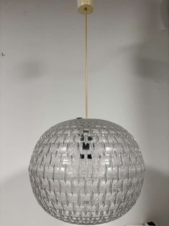 Image 1 of Lampada a sospensione ERCO Design in acrilico 'Diamond' Lampada a sospensione vintage A. Gangkofner anni