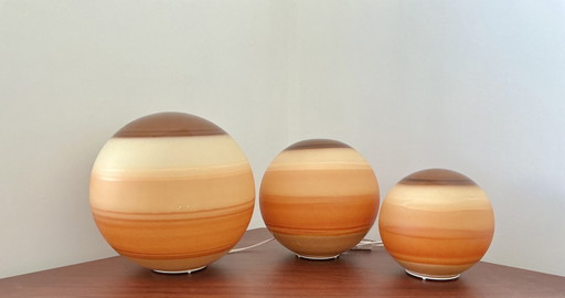 3 lampade a globo Wofi anni '80