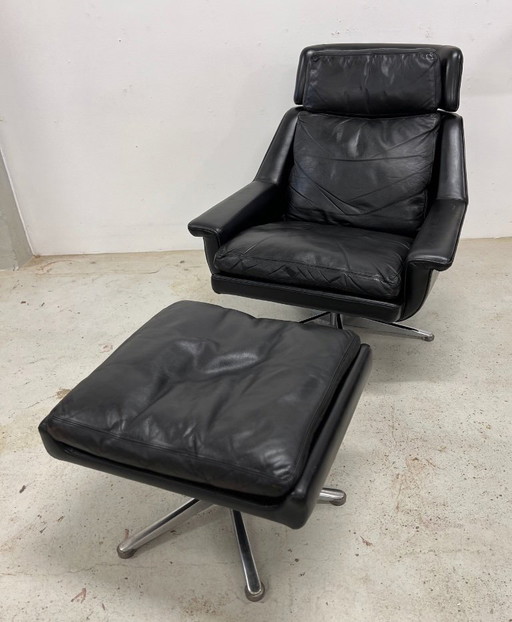 Danish Swivel Armchair Model 802 by Werner Langenfeld for Esa, 1970s