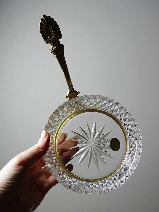 Sèvres crystal catch-all dish, L.Seiler creation, antique gilded mount, Bowls, Bronze, Gold (photo 10 of 11)