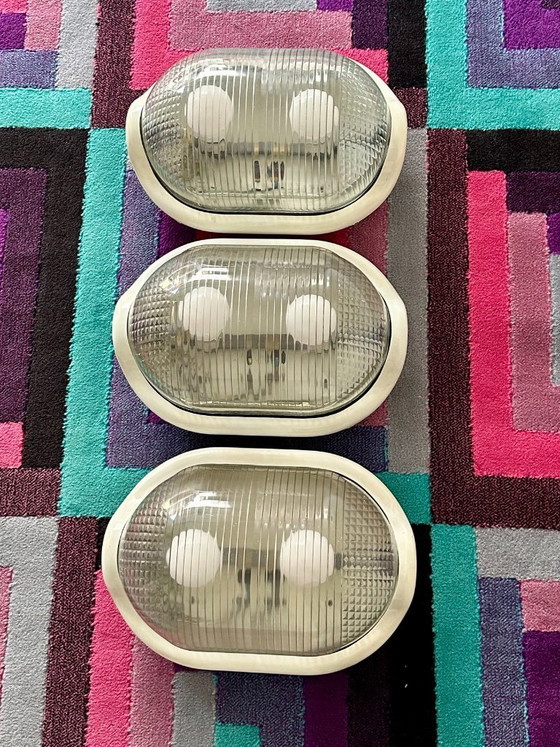 Image 1 of Exceptional Set of 3 "Noce" Lamps by Achille Castiglioni for Flos – An Industrial Design Statement – 1972