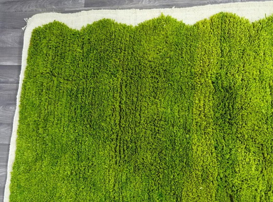 Image 1 of Teppich aus grünem Marokkanisch und Naturleinen, 300 m x 200 cm