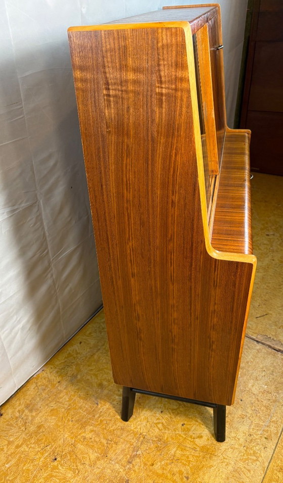 Image 1 of Mid Century Retro Teak Bureau Bookcase (Circa 1960)  A fantastic and versatile mid century modern teak bureau bookcase dating fr