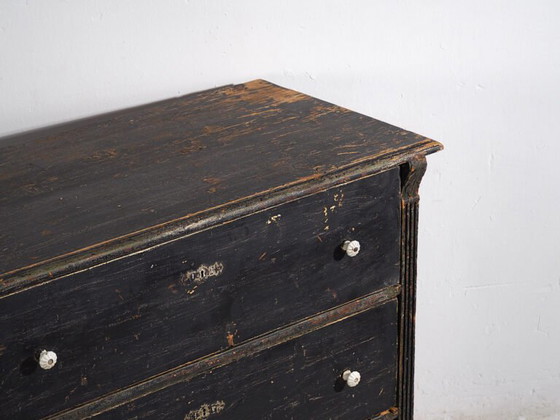 Antique chest of drawers with dark patina (c.1920) #58 (photo 13 of 40)