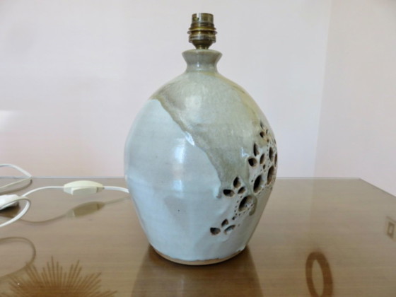 Pierced Ceramic Lamp with Double Lighting, Monogrammed and Dated, France – Table lamps (photo 12 of 22)