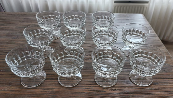 Image 1 of 11 × vintage crystal champagne coupes