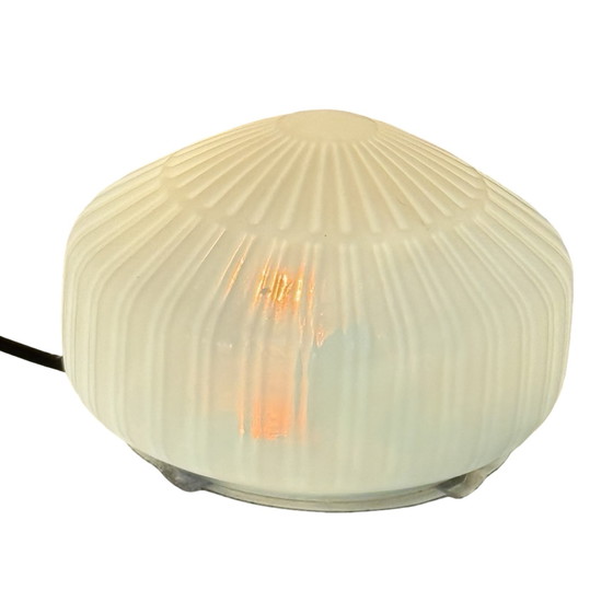 Image 1 of Art deco (Style) - Ceiling or wall mounted lamp with opaline glas and metal mount - ca. 1960, Czechoslovakia - Multiple in stock