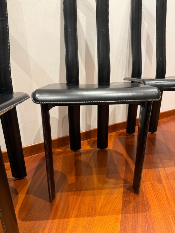 Set 4 sedie YCAMI Collection in pelle nera – Sedie da pranzo (photo 5 of 9)