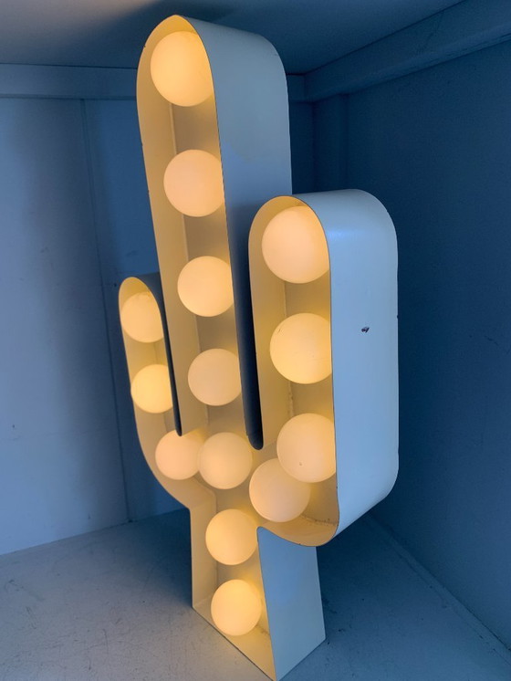 Image 1 of VINTAGE Cactus Designlamp (Staande lamp) - Met alle lichtbollen werkend en goede schakelaar - 2x AA - Staande lamp - Metaal