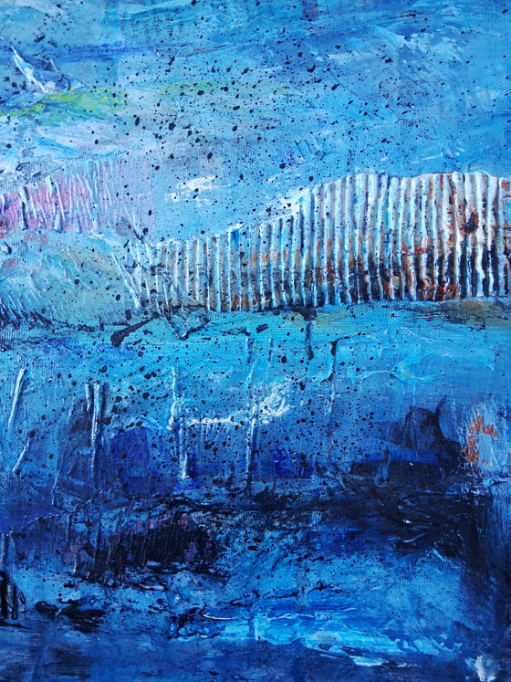 High And Dry, Mixed Media of Collage, Acrylic and Ink on Canvas. – NelArt, Paintings & Drawings, Paper (photo 3 of 5)