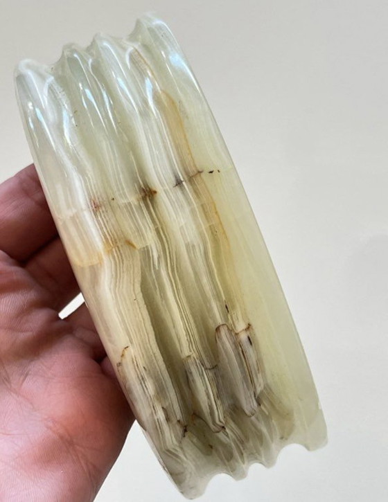 Image 1 of Vintage Green Onyx ashtray - Made in Italy - 1960s