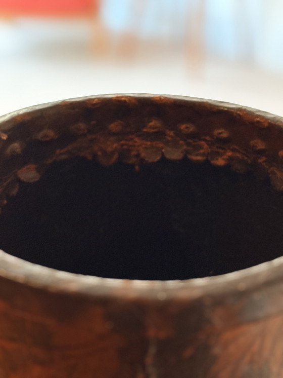 Image 1 of Antico contenitore in pelle – George Hulb – XIX secolo