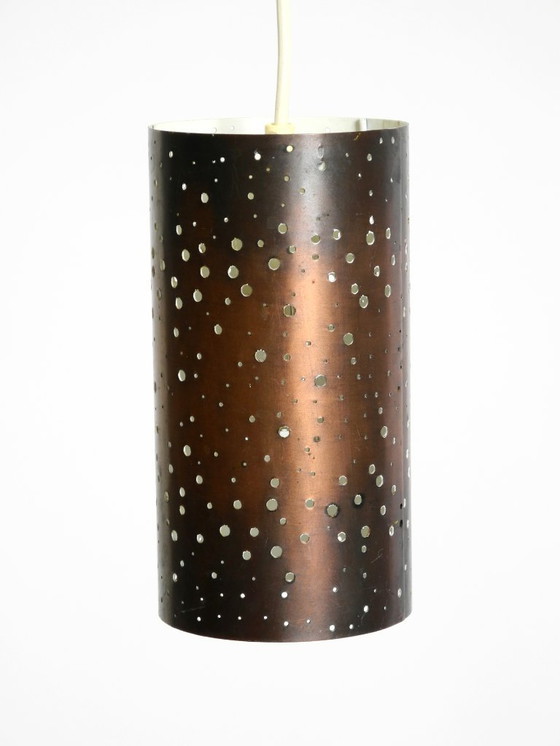 Image 1 of Splendida lampada a sospensione di metà secolo realizzata in metallo e rame da Ernest Igl per Hillebrand