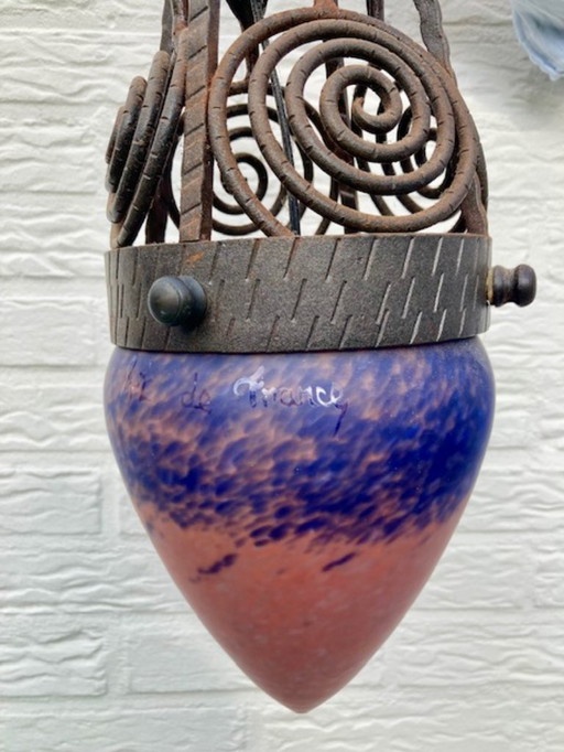 Lampe, lampe suspendue, Art de France, Art Déco