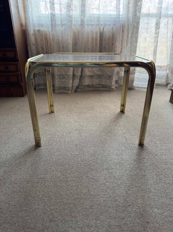 Vintage Brass Coffee Table, 1970s – Coffee table books, Glass (photo 3 of 6)