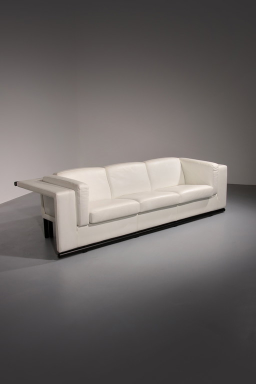 Canapé blanc extrêmement rare conçu par Paolo Piva pour De Sede Swiss 1980