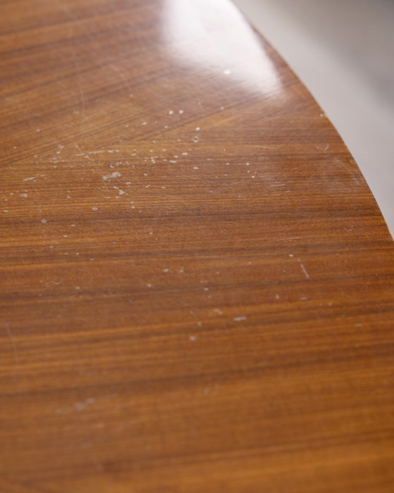 Image 1 of Tavolo rotondo vintage in legno degli anni '60 design Carlo Ratti per Lissoni