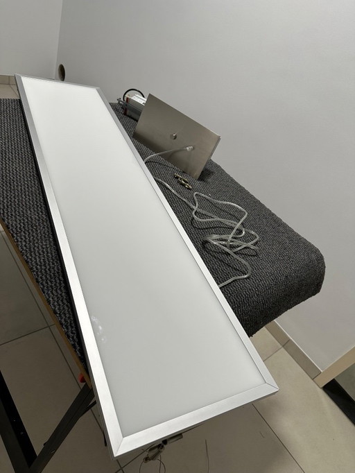 Piastra da soffitto a LED con telaio in alluminio bianco, incluso trasformatore/sospensione