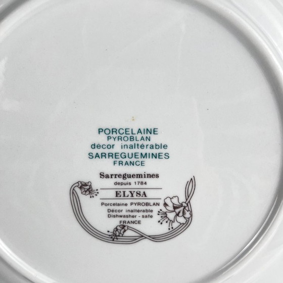 Image 1 of Set of 6 "Elysa" dinner plates, Sarreguemines, 1980/90