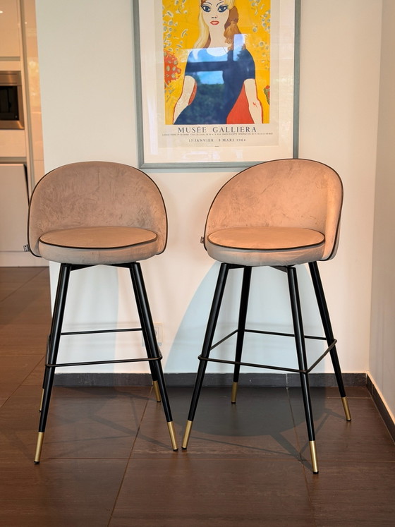 2 Sgabelli da bar alti Eichholtz – Velluto (photo 5 of 5)