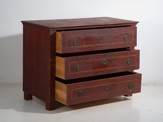 Central European Biedermeier chest of drawers in pine with four drawers – Central Europe, circa 1850 – Wood (photo 15 of 40)