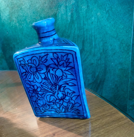 Vaso/Fiasca antico in ceramica persiana turchese - Stile Qajar – Vasi (photo 3 of 15)